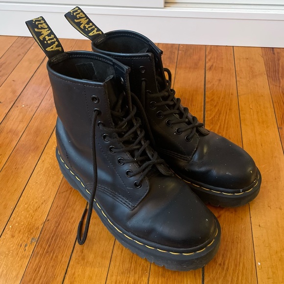 Dr. Martens Shoes - Black Dr Martens Boots with Bouncing Soles